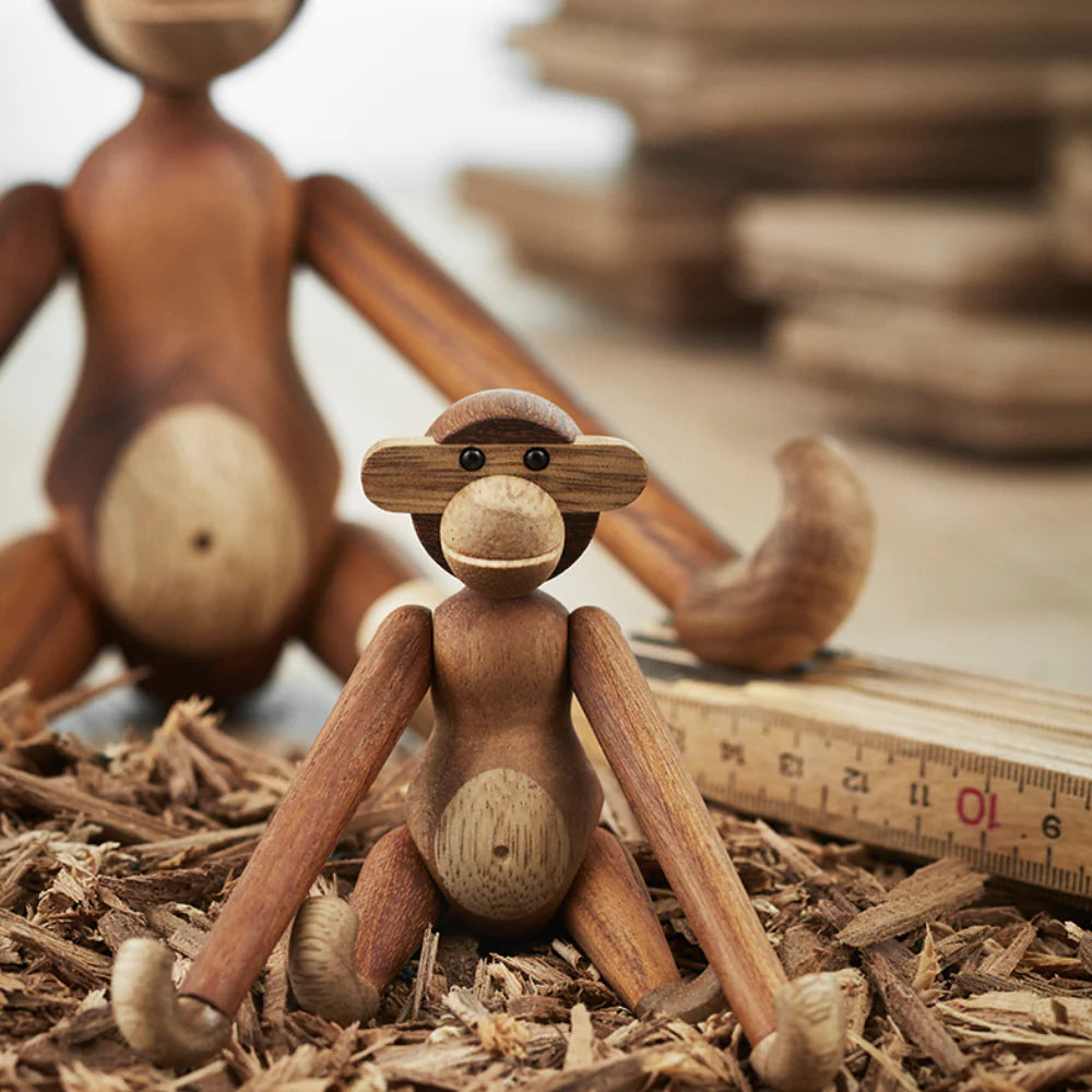 Figura de madera Mono mini Teak, Kay Bojesen